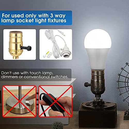 Briignite LED Light Bulbs, 𝟑𝐖𝐚𝐲 𝐋𝐄𝐃 𝐋𝐢𝐠𝐡𝐭 𝐁𝐮𝐥𝐛𝐬 50 100 150W Equivalent, Three Way A19 Light Bulbs E26 Medium Base, Daylight White 5000K, 500lm-1000lm-1500lm, 2Pack