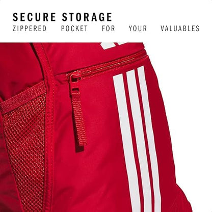 adidas Alliance Sackpack, Drawstring Backpack, Lightweight Small Gym Bag for Women and Men, Team Power Red 2, One Size