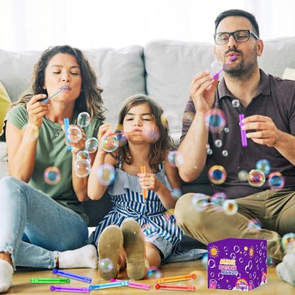 Bulk Neon Mini Bubbles Party Favors for Kids 100 Pack, Small Non Candy Treat Goodie Bag Stuffers Fillers Toys Gifts Bulk for Toddlers, Classroom Carnival Prizes Games for Summer Birthday Parade Throws