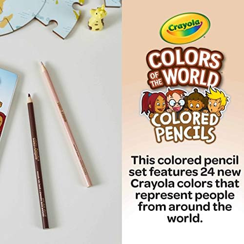 Crayola Colors of the World Bulk Colored Pencil Set - 6 Packs (24ct), Skin Tone Kids Colored Pencils for Kids, Bulk Teacher Classroom Must Haves