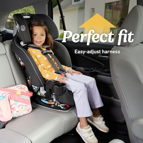 Graco Slimfit 3-in-1 Convertible Car Seat, Ultra-Space-Saving Design, Darcie 2.0, Suitable for Rear and Forward-Facing, Highback Booster Seat with 10-Position Headrest
