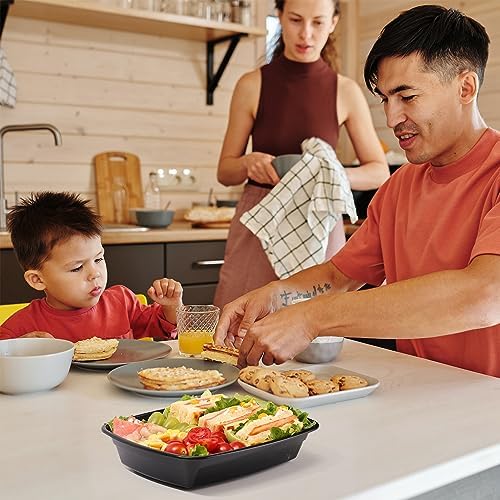 Glotoch Meal Prep Containers Reusable, 50Pack 32oz Plastic Food Prep Storage Containers with Lids,BPA Free,Microwave, Dishwasher Safe Disposable To Go Containers for Meal Plan,Single Compartment