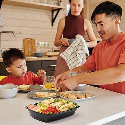 Glotoch Meal Prep Containers Reusable, 50Pack 32oz Plastic Food Prep Storage Containers with Lids,BPA Free,Microwave, Dishwasher Safe Disposable To Go Containers for Meal Plan,Single Compartment