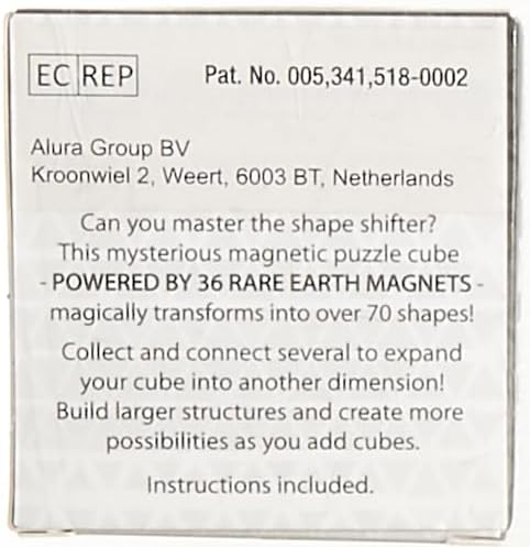 Shashibo Shape Shifting Box - STEM Magnetic Fidget Cube That Transforms Into Over 70 Shapes, Download Fun in Motion Toys Mobile App (Optical Ilusion)