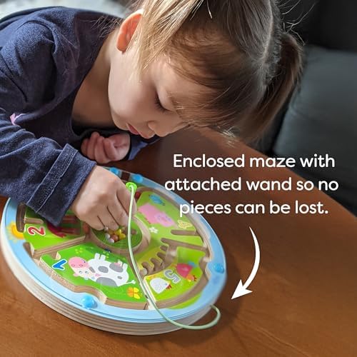 HABA Busy Board for Toddlers 2-4: Number Maze Magnetic Puzzle Game - Toddler Travel Toys for Preschoolers, STEM Toy Encourages Color Recognition, Fine Motor & Counting