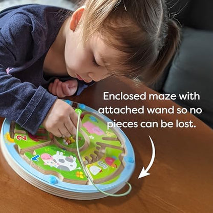 HABA Busy Board for Toddlers 2-4: Number Maze Magnetic Puzzle Game - Toddler Travel Toys for Preschoolers, STEM Toy Encourages Color Recognition, Fine Motor & Counting