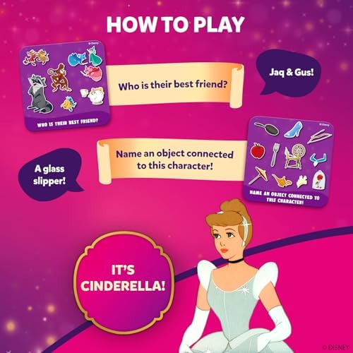 Skillmatics Guess in 10 - Disney Princess Card Game for Preschool Kids, Girls & Boys Who Love Cinderella, Ariel, Jasmine, Fun Travel Game & Gifts for Ages 3, 4, 5, 6