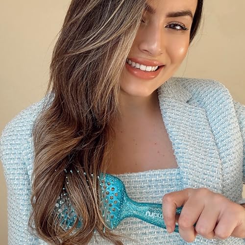 FHI Heat UNbrush Detangling Brush for Pain-Free Brushing on All Wet or Dry Hair Types — Durable DuoFlex Anti-Static Bristles, Lightweight Handle, Vented Hair Brush