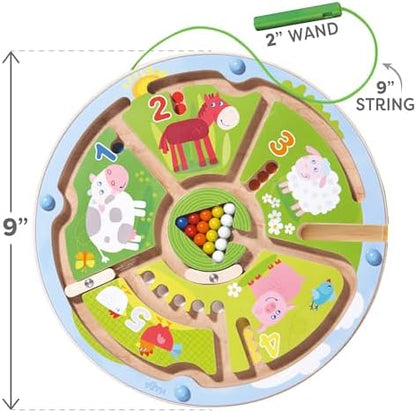 HABA Busy Board for Toddlers 2-4: Number Maze Magnetic Puzzle Game - Toddler Travel Toys for Preschoolers, STEM Toy Encourages Color Recognition, Fine Motor & Counting