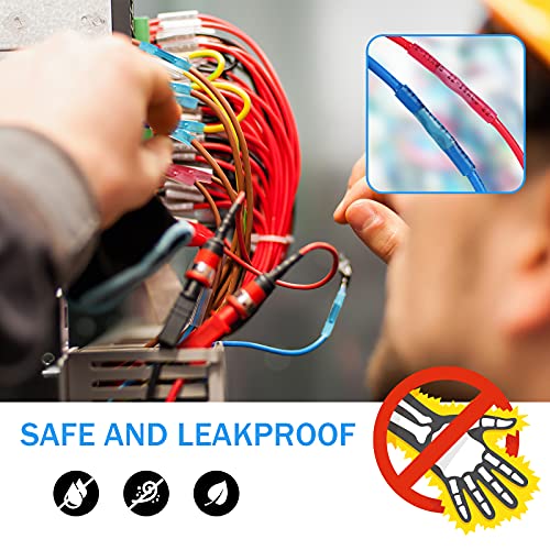 Kuject 930PCS Heat Shrink Wire Connectors Kit, Electrical Waterproof Crimp Butt Terminals, Insulated Spade Connectors for Automotive Marine Boat Truck, Include Rings Forks Spade Butt Splices
