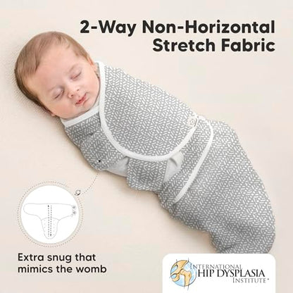 KeaBabies 3-Pack Organic Baby Swaddle Sleep Sacks - Swaddles for Newborns, Infant 0-3 Months, Baby Girls, Boys, Soft & Snug Newborn Sleep Sack, Nursery Swaddling Blankets (Nordic)