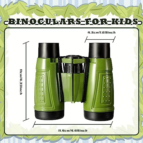 Libima 24 Pcs Binoculars for Kids Educational Compact Kids Binoculars with Neck String Toddler Telescope for Boys Girls Learning Bird Watching Camping Hiking Travel Safaris Birthday Gifts(Green)