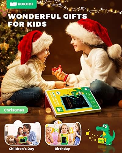 KOKODI LCD Writing Tablet, Valentines Day Gifts for Kids,10 Inch Colorful Toddler Doodle Board Drawing Tablet, Erasable Reusable Electronic Drawing Pads, Educational and Learning Toy for Kids