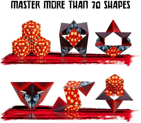 Shashibo Battle Shapes Magnetizing Puzzle Game – Play Solo or with a Friend - Challenging Shape Shifting Box Game for Adults & Kids Ages 8+ with Puzzling Twists and Turns by Fun in Motion Toys