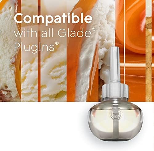 Glade PlugIns Refills Air Freshener, Scented and Essential Oils for Home and Bathroom, Vanilla Caramel Twist, 3.35 Fl Oz, 5 Count