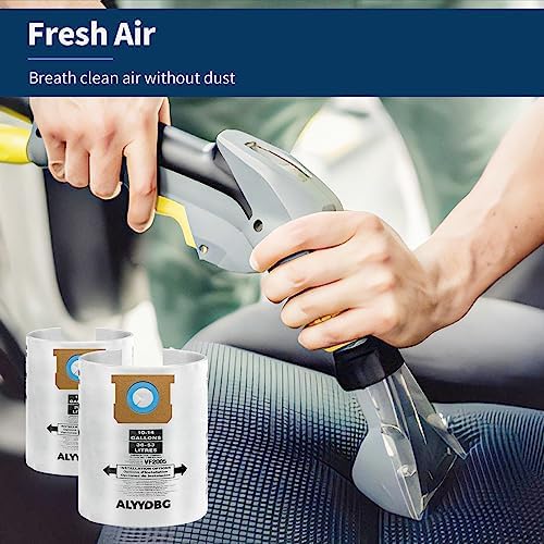 for Shop Vac Bags 10-14 Gallon, Type F 90662 9066200 9066233; Type I 90672 9067200 9067233; VF2005, High Efficiency Disposable Fine Dust Collection Vacuum Filter Bags (5 Pack)