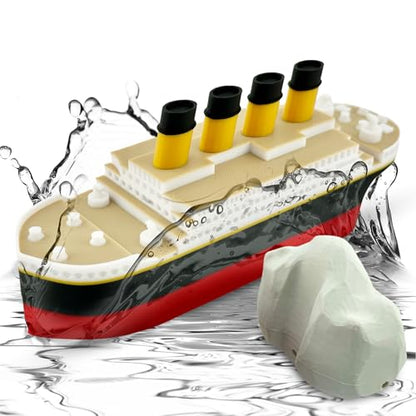 The Original 6 inch Floating Titanic Bath Toy from Tubtastic with free large Iceberg. Bath toy, Pool toy, RMS Titanic.
