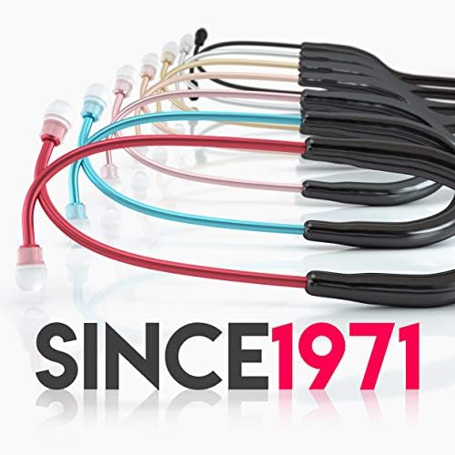 MDF Instruments, Acoustica Lightweight Stethoscope for Doctors, Nurses, Students, Home Health Use, Adult, Dual Head, White Tube, Black Chestpiece-Headset, MDF747XPBO29