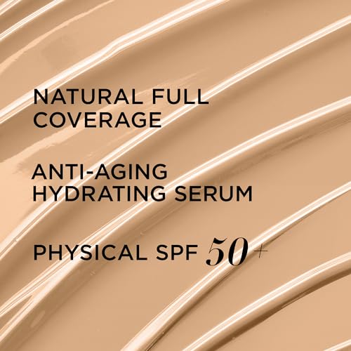 IT Cosmetics CC+ Cream - Full-Coverage Foundation With SPF 50, Color Corrector & Anti-Aging Serum, Formulated With Niacinamide & Hyaluronic Acid, Natural Finish, For All Skin Types, 1.08 fl oz