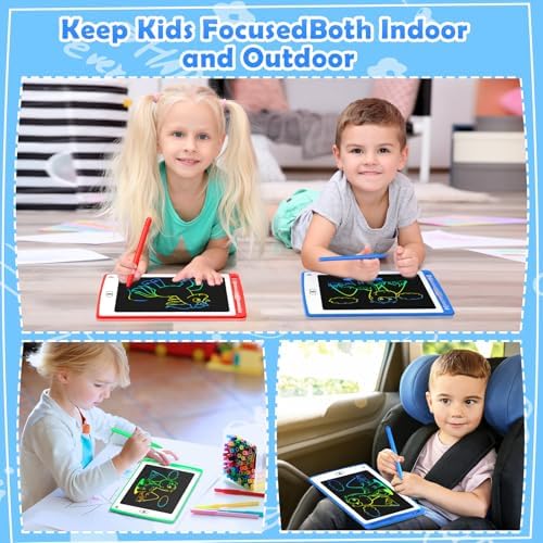 LCD Writing Tablet for Kids, 8.5 Inch Colorful Doodle Board Drawing Tablet, Educational Learning Toys Birthday Gifts for Boys Girls Age 3 4 5 6 7 8 (12 Pack)