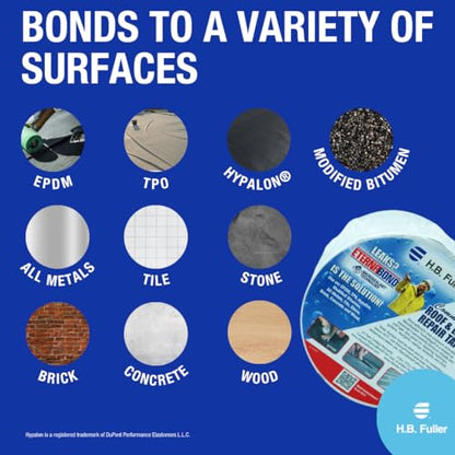 EternaBond RoofSeal White 4" x25' MicroSealant UV Stable RV Roof Seal Repair Tape | 35 mil Total Thickness - EB-RW040-25R - One-Step Durable, Waterproof and Airtight Sealant