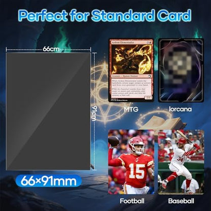 1000 Counts Black Card Sleeves, Matte Card Sleeve Deck Card Protectors, Trading Card Sleeves Fit for MTG, TCG and Sports Cards