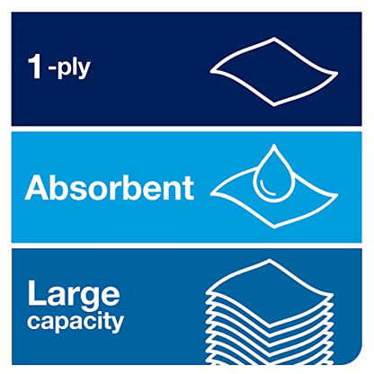 Tork Paper Hand Towel Dispenser, Stainless Steel - H1 + Refill - Universal Paper Hand Towel Rolls (6 Rolls)