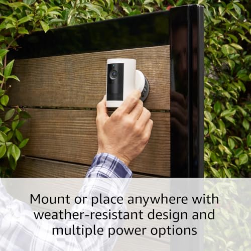 Introducing Ring Outdoor Cam Plus, Battery — Wide-Angle 2K Video with Ring Vision, Low-Light Sight for full-color night vision, Mount-Anywhere Versatility, Black