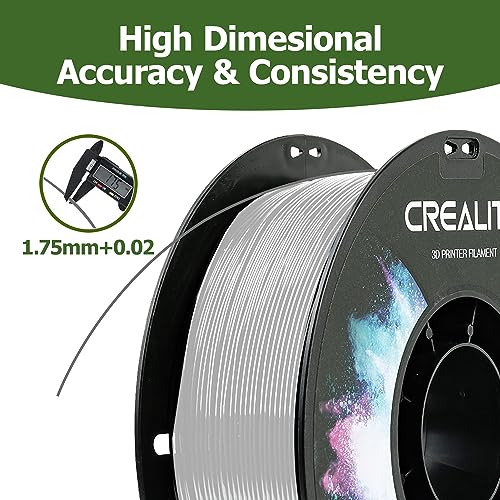 Official Creality PETG 3D Printer Filament 1.75mm 1KG (2.2lbs), High Precision Strong Toughness, Odorless Better Flow, Moistureproof 3D Printing CR Ender Filament, Transparent
