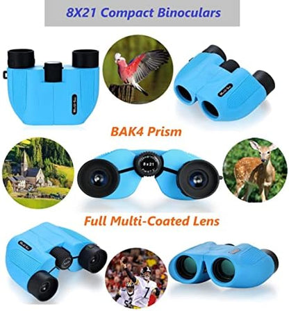 Lunar Telescope for Kids and Astronomy Beginners, Refractor Telescope with Finder Scope and 3 Eyepieces, Travel Telescope with Compact HD Binoculars for Moon Viewing Bird Watching Sightseeing