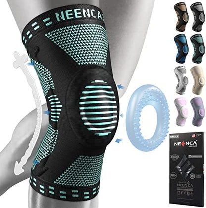 NEENCA Knee Brace for Women & Men, Medical Knee Support with Patella Pad & Side Stabilizers, Knee Compression Sleeve for Knee Pain, Meniscus Tear, ACL, Joint Pain, Runner, Workout - FSA/HSA Eligible