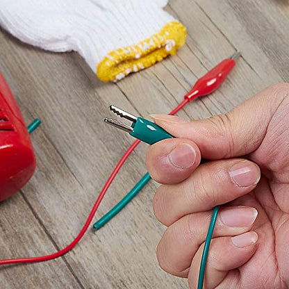 WGGE WG-026 10 Pieces and 5 Colors Test Lead Set & Alligator Clips,20.5 inches / 22 AWG Wire (5 Pack)