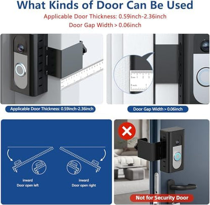 KIMILAR Anti-Theft Video Doorbell Mount Compatible with Ring/Blink Wireless Video Doorbell, Adjustable Mounting Bracket Accessories for Houses, Apartments, Businesses, Not for Security Door