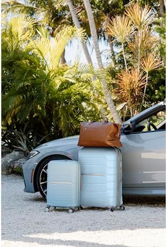 Samsonite Freeform 24-Inch Medium Luggage with Dual 360° Spinner Wheels - Checked Suitcase - TSA Lock, Airline-Approved - Durable Polypropylene Expandable Hardshell for Lightweight Travel - Sky Blue
