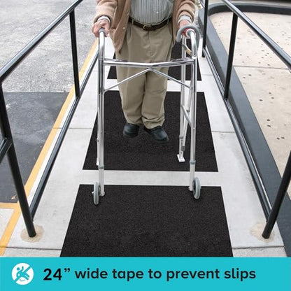 Lifegrip Anti Slip Traction Tape, 24 Inch x 38 Foot - Best Grip, Friction, Abrasive Adhesive for Stairs, Tread Step, Indoor, Outdoor (Tape, 24" X 38')