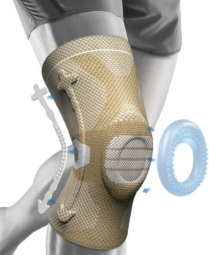 NEENCA Professional Knee Brace for Pain Relief, Medical Knee Compression Sleeve, Knee Support with Horizontal Knit Tech for Meniscus Tear, ACL, Arthritis, Joint Pain, Runner, Workout- FSA/HSA APPROVED