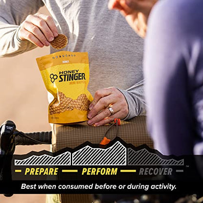 Honey Stinger Organic Mini Honey Waffles, Energy Stroopwafel for Exercise, Endurance and Performance, Sports Nutrition for Home & Gym, Pre and Post Workout, 5 Bags, 26.5 Ounce