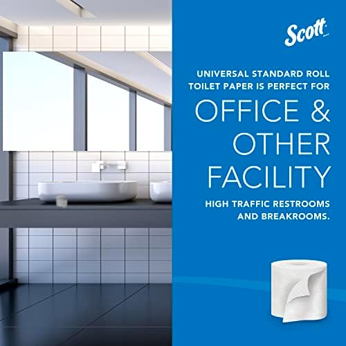 Scott Professional Standard Roll Bulk Toilet Paper (48040), 2-Ply, Elevated Design, White, Individually Wrapped (40 Rolls of 550 Sheets, 22,000 Sheet Total)