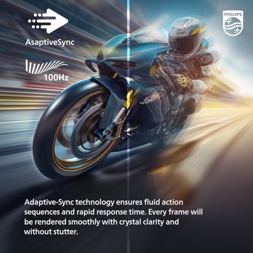 Philips 221V8LB 22 inch Class Thin Full HD (1920 x 1080) Monitor, 100Hz Refresh Rate, VESA, HDMI x1, VGA x1, LowBlue Mode, Adaptive Sync, 4 Year Advance Replacement Warranty