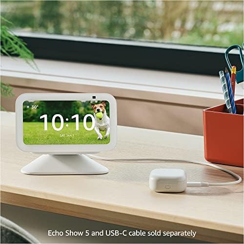 Echo Show 5 (3rd Gen) Adjustable Stand with USB-C Charging Port | Cloud Blue