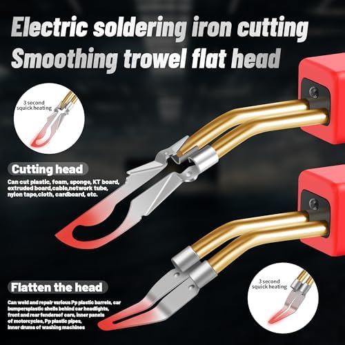 Upgraded 220W Plastic Welder, 2 in 1 Plastic Welding Kit Plastic Repair Welder Kit 1000PCS Hot Stapler Soldering Gun with 100PCS Plastic Welding Rods Car Bumper Repair Kit for Most Plastic Repair