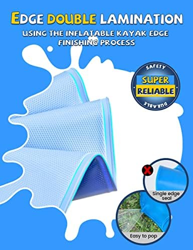 VISTOP Non-Slip Splash Pad for Kids, Thicken Sprinkler Pool Summer Outdoor Water Toys - Fun Backyard Fountain Play Mat for Baby Girls Boys Children or Pet Dog (77 inch, Red&Yellow&Green&Blue)