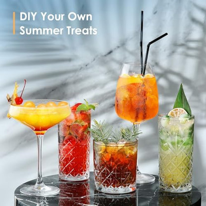 WIBIMEN Ice Cube Tray with Lid and Bin - Round Ice Trays for Freezer with Lid - Ice Cube Trays for Freezer with Ice Container (1"-2PACK Blue)