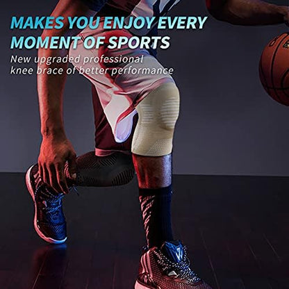 NEENCA Knee Brace for Women & Men, Medical Knee Support with Patella Pad & Side Stabilizers, Knee Compression Sleeve for Knee Pain, Meniscus Tear, ACL, Joint Pain, Runner, Workout - FSA/HSA Eligible