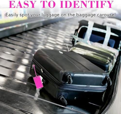 50 Pack Luggage Tags for Suitcases, Airplane Travel Essentials for Flying, International Travel Must Haves, and Luggage Accessories by Sodsay