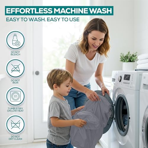 Utopia Bedding Waterproof Pillow Protectors Zippered King Size (2 Pack, Gray), Zippered Pillowcases, Bed Bug Proof Pillow Encasement Covers 20 x 38 Inches