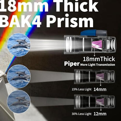 Gosky Monoculars Telescope, 12x55 HD Monocular for Adult with BAK4 Prism & FMC Lens, Lightweight Monocular with Smartphone Adapter Suitable for Bird Watching Hunting (Blue)