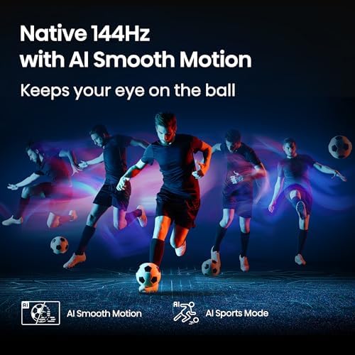 Hisense 75" Class QD7 Series Mini-LED 4K UHD Smart Fire TV (75QD7QF, 2025 Model) - QLED, Native 144hz, HDR10+, Dolby Vision, Dolby Atmos, Game Mode Pro, ALLM, Alexa Built in with Voice Remote, Black