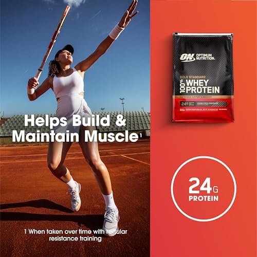 Optimum Nutrition Gold Standard 100% Whey Protein Powder, Double Rich Chocolate 10 Pound (Packaging May Vary)