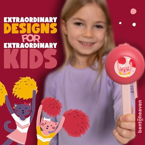 Bentoheaven Kids Travel Utensils with Case, Food-Grade Stainless Steel & BPA-Free Plastic, Travel Kid Cutlery Set, Dishwasher Safe Fork, Spoon & Case, Reusable Flatware, Silverware for Kids (Cats)